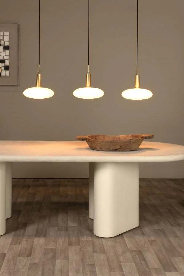 Lucide SINGALA - Pendant light - 3xE27 - Matt Gold / Brass - atmosphere 1